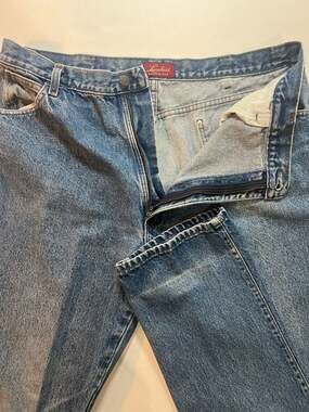 Vintage Lucchese Ranch Fit Made in USA Denim Jeans 38x36